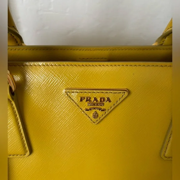Prada Yellow Galleria Leather Tote with Strap - Picture 3 of 16